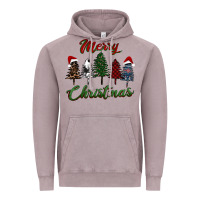 Vintage Zinc merry christmas trees Vintage Hoodie - RanaPortraitStore