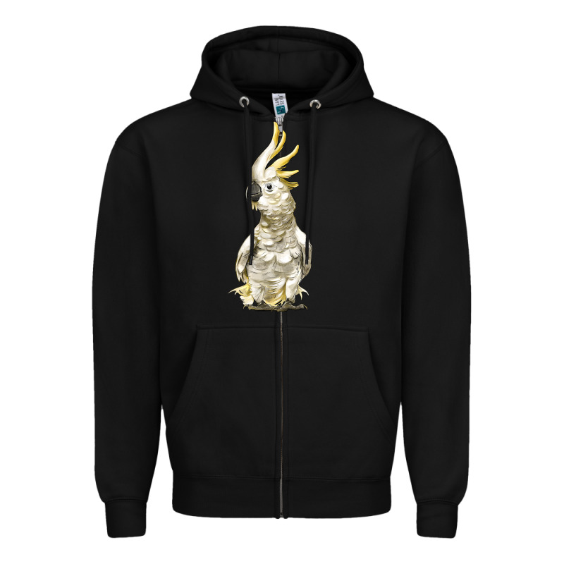 Cockatoo Bird Zipper Hoodie by LillyAllenDesigns | Teevron