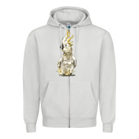 Dove Grey Cockatoo Bird Zipper Hoodie - LillyAllenDesigns