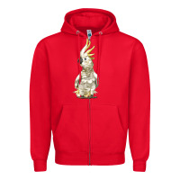 Red Cockatoo Bird Zipper Hoodie - LillyAllenDesigns