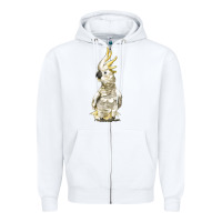 White Cockatoo Bird Zipper Hoodie - LillyAllenDesigns