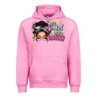 Fuchsia Pink 80s made 90s raised messy bun Urban Hoodie - texasbilliewilder