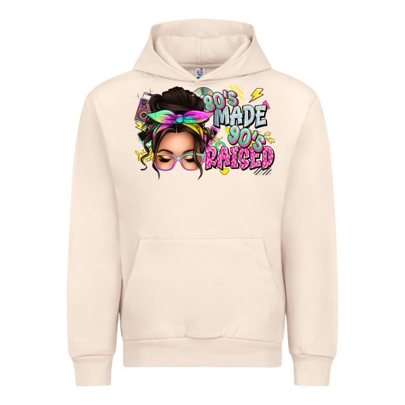 80s Made 90s Raised Messy Bun Urban Hoodie by texasbilliewilder | Teevron