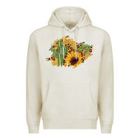 Oatmeal Heather cactus leopard sunflower glitter  patch Premium Hoodie - AdoDesignShop
