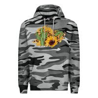 Slate Camo cactus leopard sunflower glitter  patch Premium Hoodie - AdoDesignShop