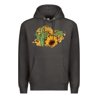 Smoke cactus leopard sunflower glitter  patch Premium Hoodie - AdoDesignShop