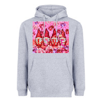 Heather Grey love gnomies with gift boxes Heavyweight Hoodie - NancyCooperArtShop