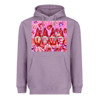 Lavender love gnomies with gift boxes Heavyweight Hoodie - NancyCooperArtShop