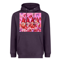Plum love gnomies with gift boxes Heavyweight Hoodie - NancyCooperArtShop