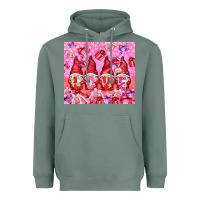 Sage love gnomies with gift boxes Heavyweight Hoodie - NancyCooperArtShop