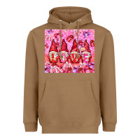 Toasted Coconut love gnomies with gift boxes Heavyweight Hoodie - NancyCooperArtShop
