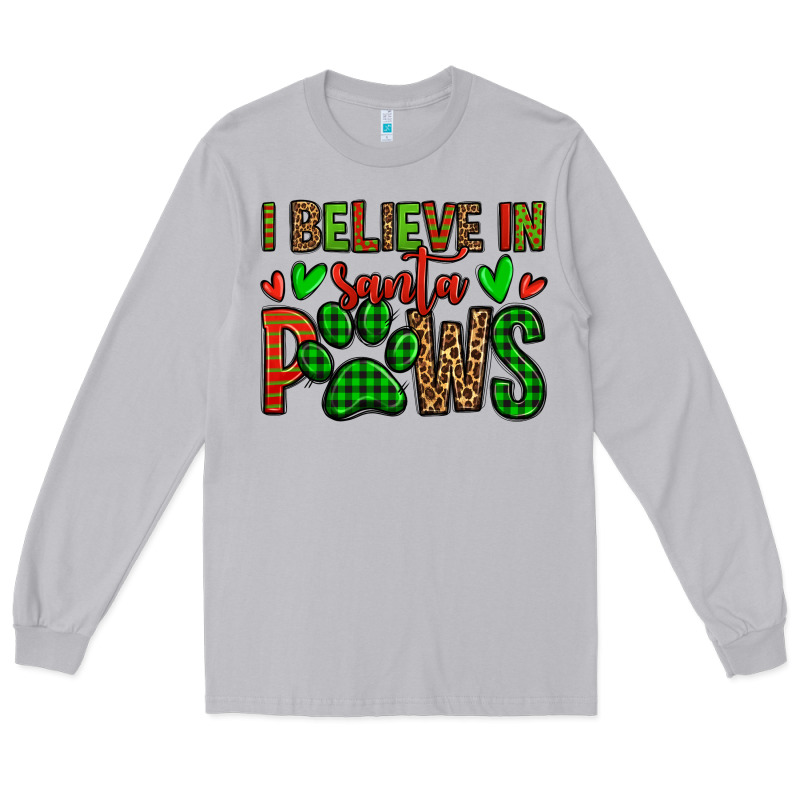 I Believe In Santa Paws Christmas Long Sleeve Tee by Jasminsmagicworld | Teevron