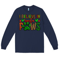 Navy i believe in santa paws christmas Long Sleeve Tee - Jasminsmagicworld
