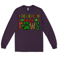 Plum i believe in santa paws christmas Long Sleeve Tee - Jasminsmagicworld
