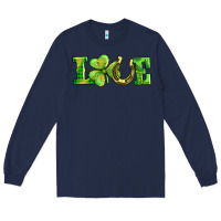 Navy love with horseshoe Long Sleeve Tee - AdoDesignShop