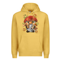 Antique Gold mushroom gnome Premium Hoodie - BarkalooDesign