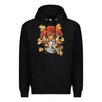 Black mushroom gnome Premium Hoodie - BarkalooDesign