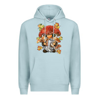 Blue Mist mushroom gnome Premium Hoodie - BarkalooDesign
