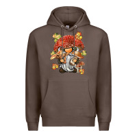 Coffee mushroom gnome Premium Hoodie - BarkalooDesign