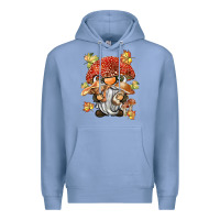 Colony Blue mushroom gnome Premium Hoodie - BarkalooDesign