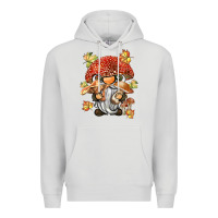 Dove Grey mushroom gnome Premium Hoodie - BarkalooDesign