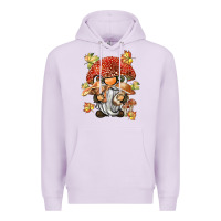 Lilac mushroom gnome Premium Hoodie - BarkalooDesign