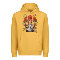 Mustard mushroom gnome Premium Hoodie - BarkalooDesign