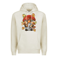 Oatmeal Heather mushroom gnome Premium Hoodie - BarkalooDesign