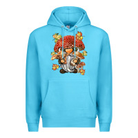 Ocean Blue mushroom gnome Premium Hoodie - BarkalooDesign