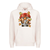 Pale Pink mushroom gnome Premium Hoodie - BarkalooDesign
