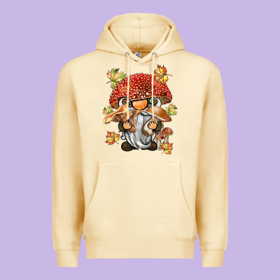 Mushroom Gnome Premium Hoodie Designed By Barkaloodesign