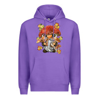 Purple mushroom gnome Premium Hoodie - BarkalooDesign