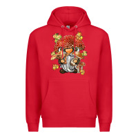 Red mushroom gnome Premium Hoodie - BarkalooDesign
