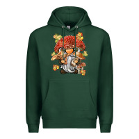 Sports Green mushroom gnome Premium Hoodie - BarkalooDesign
