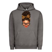 Pigment Tornado Light skin afro messy bun leopard bow Urban Hoodie - texasbilliewilder