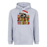 Heather Grey lets get trashed with raccoon Heavyweight Hoodie - MaliasSmallBusiness