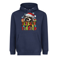 Navy lets get trashed with raccoon Heavyweight Hoodie - MaliasSmallBusiness