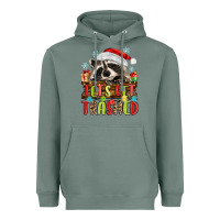 Sage lets get trashed with raccoon Heavyweight Hoodie - MaliasSmallBusiness