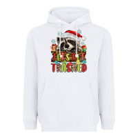White lets get trashed with raccoon Heavyweight Hoodie - MaliasSmallBusiness