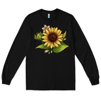Black sunflower Long Sleeve Tee - JahusDesignShop