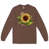 Chestnut sunflower Long Sleeve Tee - JahusDesignShop
