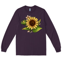 Plum sunflower Long Sleeve Tee - JahusDesignShop