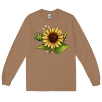 Toasted Coconut sunflower Long Sleeve Tee - JahusDesignShop