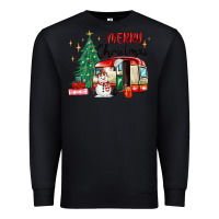 Black merry christmas camper Premium Sweatshirt - MaliasSmallBusiness