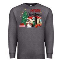 Charcoal Heather merry christmas camper Premium Sweatshirt - MaliasSmallBusiness