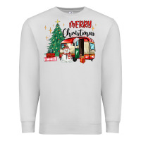 Dove Grey merry christmas camper Premium Sweatshirt - MaliasSmallBusiness