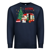 Navy merry christmas camper Premium Sweatshirt - MaliasSmallBusiness
