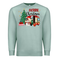 Seafoam merry christmas camper Premium Sweatshirt - MaliasSmallBusiness