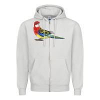 Dove Grey Rosella Bird Zipper Hoodie - LillyAllenDesigns