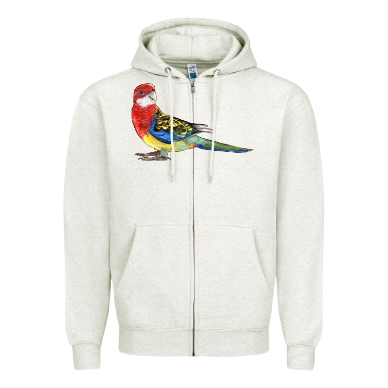 Rosella Bird Zipper Hoodie by LillyAllenDesigns | Teevron